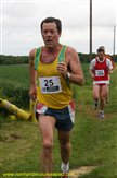 le sprint final de Serge à l'arrivée